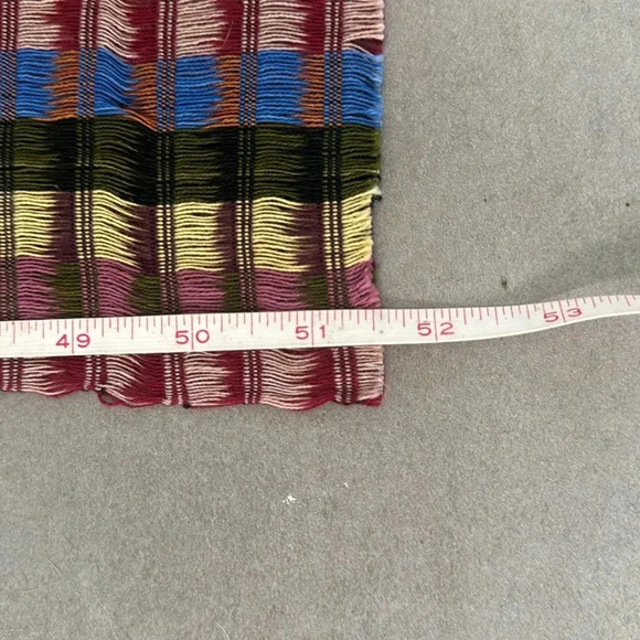 Boho Ethnic Woven Scarf Multicolor Festival Wrap Artisan Style - Picture 4 of 13